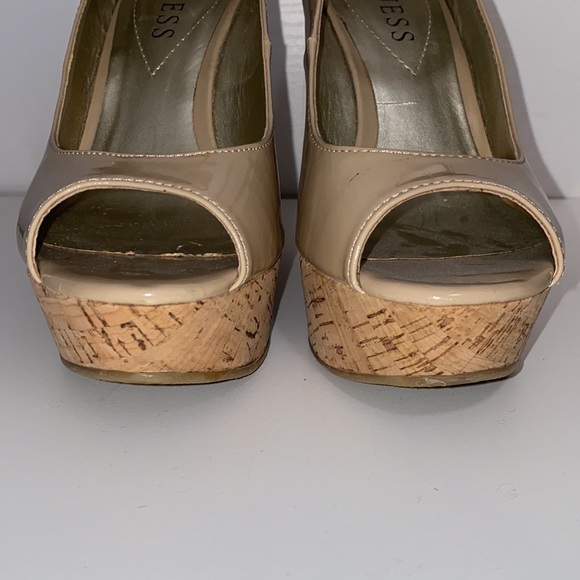 Guess Patent Leather Nude Wedge - Picture 9 of 9